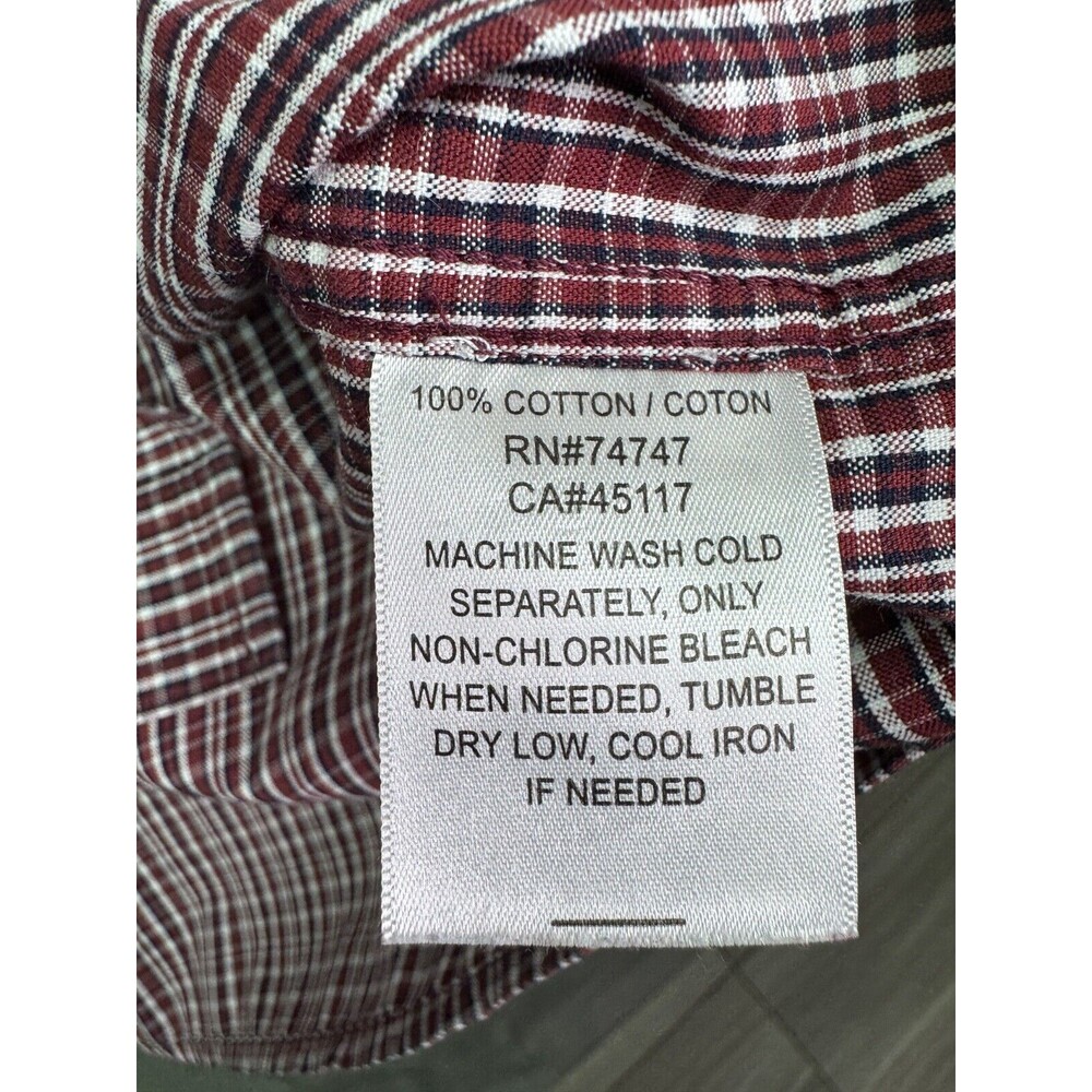 Red Head Men's Red Plaid Long Sleeve Button Down Shirt Size XL - Picture 5 of 6